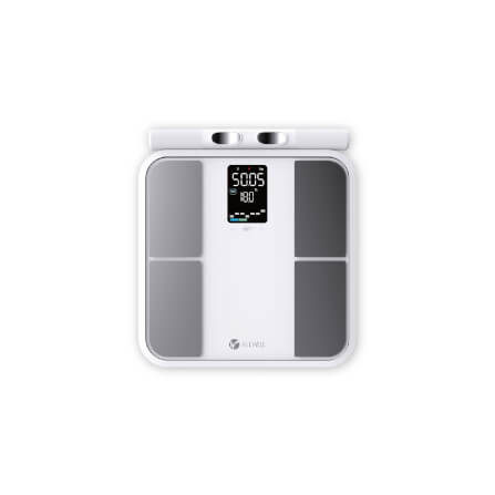 เครื่องชั่งน้ำหนักวัดมวลกาย ALLWELL รุ่น BODYA-PRO 8 อิเล็กโทรด วัดได้ 31 ค่า เชื่อมต่อแอปพลิเคชันได้ สีขาว_0